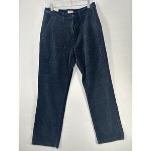 NWT Brixton Navy Velvet  High Waisted Straight Leg Size 30